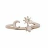 LC Lauren Conrad Rose Gold Tone Cubic Zirconia Sun Moon & Star Ring