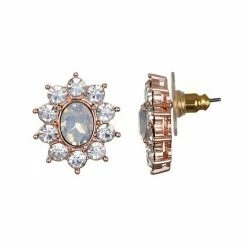 LC Lauren Conrad Simulated Opal Halo Stud Earrings