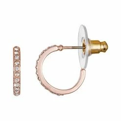 LC Lauren Conrad Pave Hoop Earrings