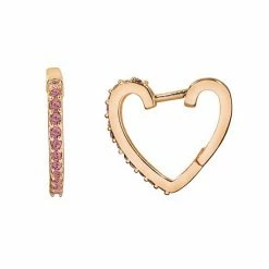 LC Lauren Conrad Small Pave Heart Hoop Earrings Silver Tone -LC Lauren Conrad Shop unnamed file 2646