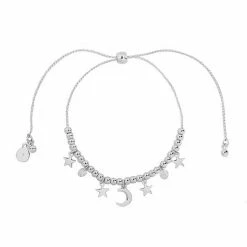 LC Lauren Conrad Silver Tone Celestial Charm Bracelet