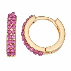 LC Lauren Conrad Simulated Crystal Pave Huggie Hoop Earrings Aqua -LC Lauren Conrad Shop unnamed file 2687