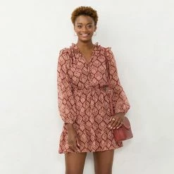 Petite LC Lauren Conrad Ruffle Fit & Flare Dress Retro Daisy -LC Lauren Conrad Shop unnamed file 2720