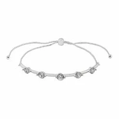 LC Lauren Conrad Silver Tone Cubic Zirconia Bracelet