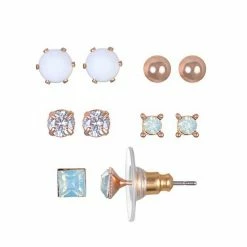 LC Lauren Conrad Solitaire Nickel Free Stud Earring Set