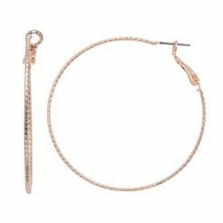 LC Lauren Conrad Textured Nickel Free Hoop Earrings Silver Tone -LC Lauren Conrad Shop unnamed file 2731