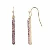LC Lauren Conrad Glitter Bar Nickel Free Drop Earrings