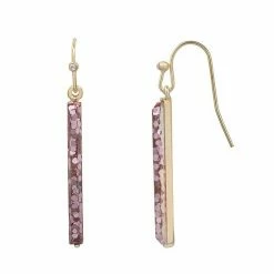 LC Lauren Conrad Glitter Bar Nickel Free Drop Earrings