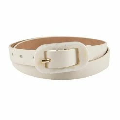 LC Lauren Conrad Tonal Lucite Buckle Skinny Belt