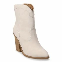 LC Lauren Conrad Women's Curve Top Western Boots Black