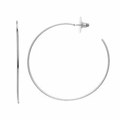 LC Lauren Conrad Hoop Earrings Silver Tone