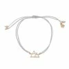LC Lauren Conrad Gold Tone Enamel Mountain Outline Thread Nickel Free Pull Tie Bracelet
