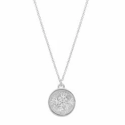 LC Lauren Conrad Snowflake Charm Shaker Pendant Necklace