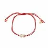 LC Lauren Conrad Gold Tone Enamel Santa Snowman Thread Nickel Free Pull Tie Bracelet