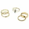 LC Lauren Conrad 5 Pack Trio Stone Accent Ring Set