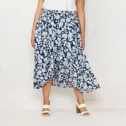 Plus Size LC Lauren Conrad Tiered High-Low Skirt Stone White -LC Lauren Conrad Shop unnamed file 2842