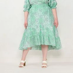 Plus Size LC Lauren Conrad Tiered High-Low Skirt Stone White -LC Lauren Conrad Shop unnamed file 2843