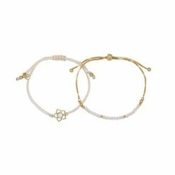 LC Lauren Conrad Floral & Simulated Pearl Bracelet Set