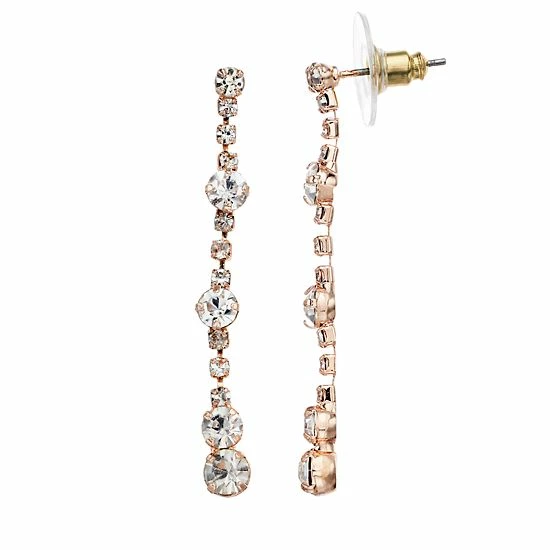 Women's LC Lauren Conrad Linear Crystal Drop Earrings 1 Women's LC Lauren Conrad Linear Crystal Drop Earrings
