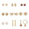 LC Lauren Conrad Pink Whimsy Nickel Free Earrings Set