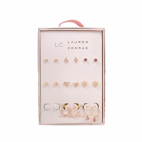 LC Lauren Conrad Pink Whimsy Nickel Free Earrings Set 2 LC Lauren Conrad Pink Whimsy Nickel Free Earrings Set - Image 2