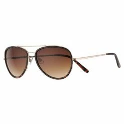 Women's LC Lauren Conrad 59mm Gold Tone & Tortoise Gradient Aviator Sunglasses