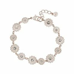 LC Lauren Conrad Rose Gold Tone Floral Bracelet