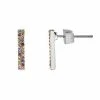 LC Lauren Conrad Rainbow Pave Bar Nickel Free Drop Earrings