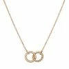 LC Lauren Conrad Gold Tone Interlocked Twisted Loop Pendant Necklace