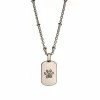 LC Lauren Conrad Paw Dog Tag Pendant Necklace
