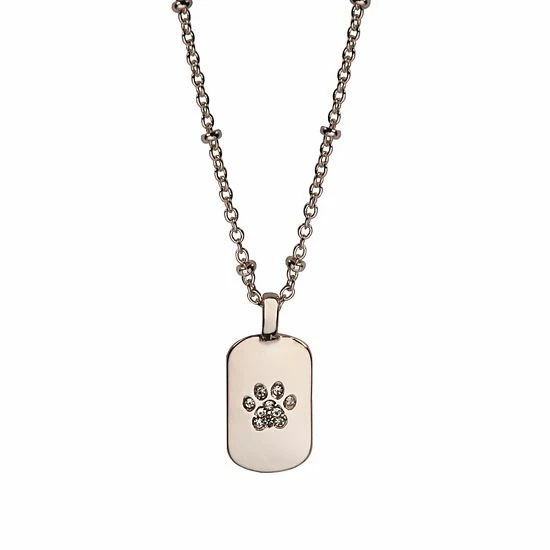 LC Lauren Conrad Paw Dog Tag Pendant Necklace 1 LC Lauren Conrad Paw Dog Tag Pendant Necklace