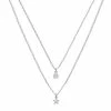 LC Lauren Conrad Silver Tone 2-Row Star Pendant Necklace