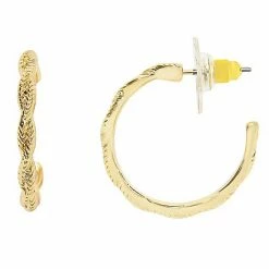 LC Lauren Conrad Rose Gold Twisted Texture Hoop Earrings Rose Gold Tone -LC Lauren Conrad Shop unnamed file 2970