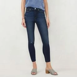 Women's LC Lauren Conrad Raw-Hem High-Waisted Skinny Ankle Jeans Chadwick Green -LC Lauren Conrad Shop unnamed file 301