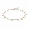 LC Lauren Conrad Rose Gold Disc Charm Anklet