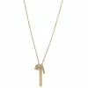 LC Lauren Conrad Believe, Star & Pave Charms Necklace Silver Tone