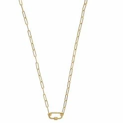 LC Lauren Conrad Paperclip Chain With Faux Carabiner Necklace