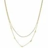 LC Lauren Conrad 2 Row Silver Star Stations Necklace Silver Tone