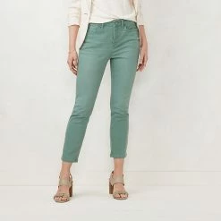 Women's LC Lauren Conrad Raw-Hem High-Waisted Skinny Ankle Jeans Chadwick Green -LC Lauren Conrad Shop unnamed file 305