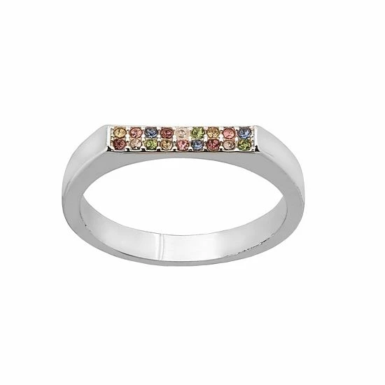LC Lauren Conrad Rainbow Nickel Free Pave Ring 1 LC Lauren Conrad Rainbow Nickel Free Pave Ring