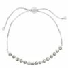LC Lauren Conrad Silver Tone Crystal Adjustable Chain Tennis Bracelet