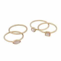 LC Lauren Conrad Geometric Ring Set