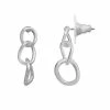 LC Lauren Conrad Curved Links Nickel Free Earrings