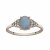 LC Lauren Conrad Oval Simulated Stone & Simulated Crystal Ring Size 9