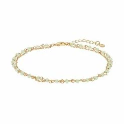 LC Lauren Conrad Beaded Double Strand Anklet