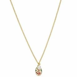 LC Lauren Conrad Pearl & Floral Enamel Pendant Necklace