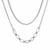LC Lauren Conrad Nickel Free Two Row Paperclip Chain Necklace