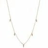 LC Lauren Conrad Rose Gold Tone Crystal Dainty Shaky Charm Necklace