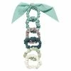 LC Lauren Conrad Teal Multi Skinny Scrunchie Set