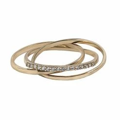 LC Lauren Conrad Gold Tone Interlocking Ring